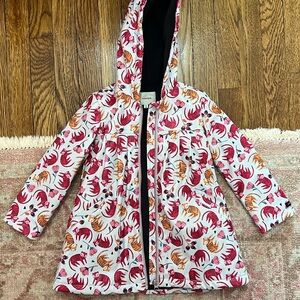 Catimini fleece lined hooded rain coat